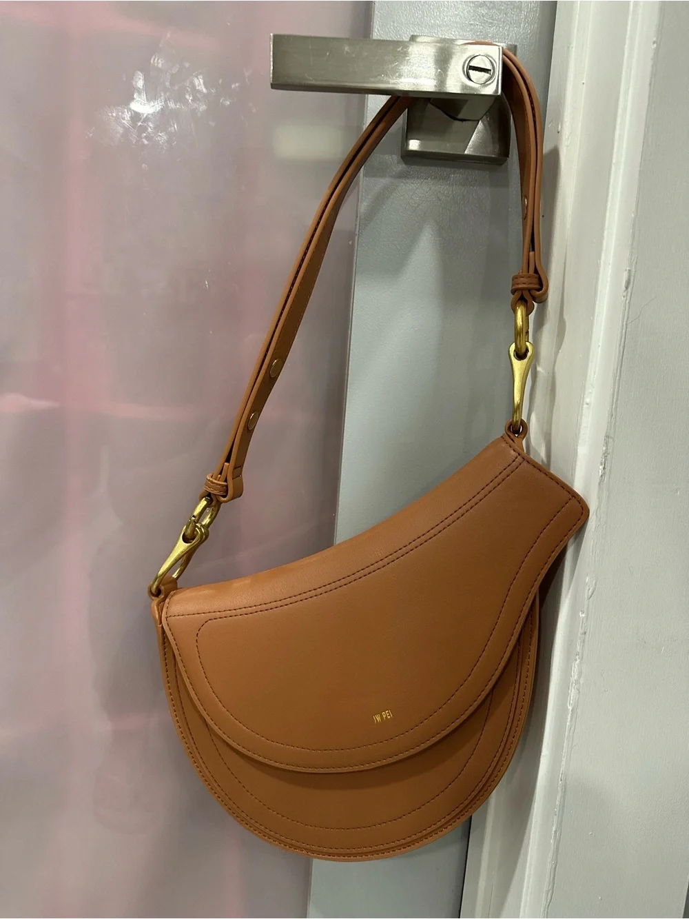 JW PEI Saddle Shoulder Bag in Tan Brown